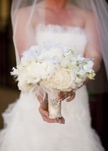 elegant white bridal bouquet