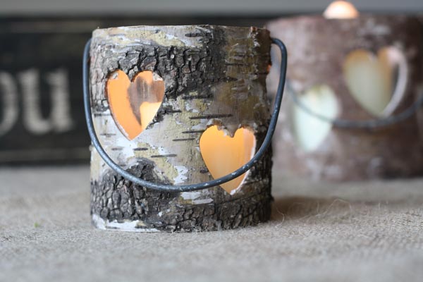 Rustic Bark Candle Holder