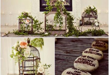 birdcages wedding table centre