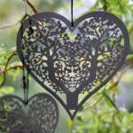 Grey Hanging Heart Wedding Decoration