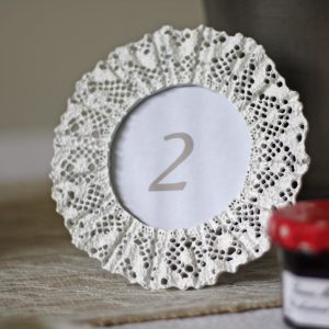lace Photo Frame Wedding Table Number