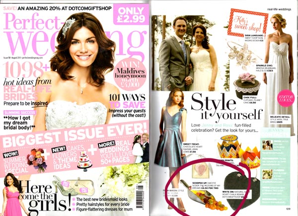 perfect wedding magazine featuring sweetie scoops