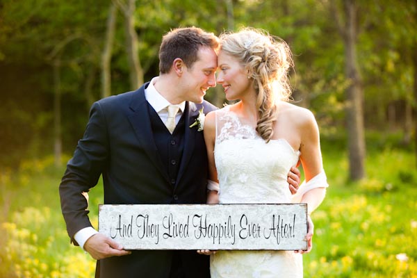 happily ever after wedding sign
