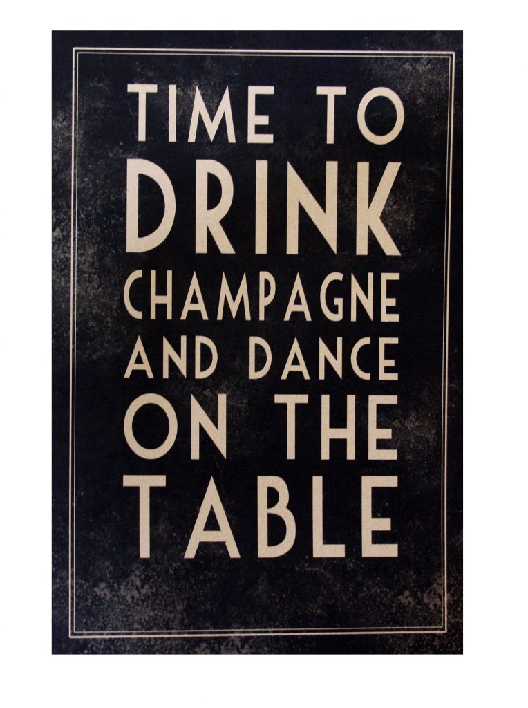 Time to drink champagne unframed print