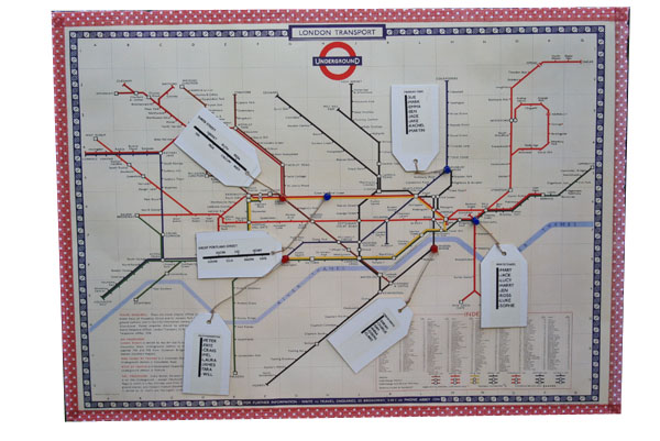 London Underground Wedding table Plan