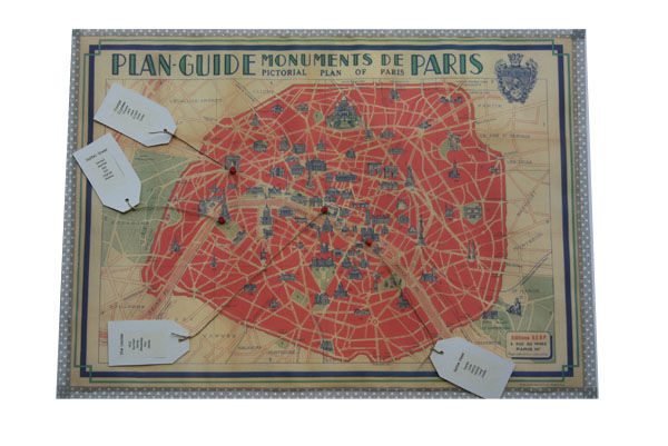Paris Map Wedding table Plan