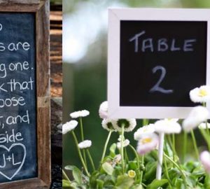 blackboard wedding table numbers