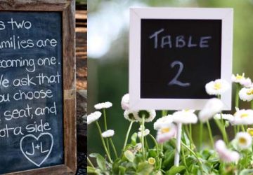 blackboard wedding table numbers