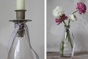 glass bottle candle holders