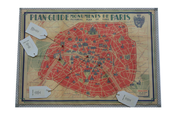 Paris Map Wedding Table Plan