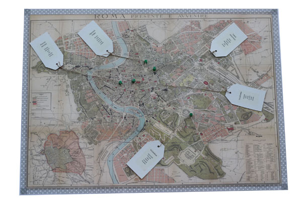 Rome Map Wedding Table  Plan