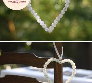 button hearts hanging wedding decorations