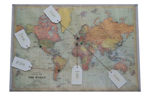 world map weddingtable plan