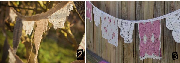 hessian and lace wedding bunting