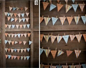 table plan wedding bunting