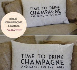 time to drink champagne and dance on the table cushion