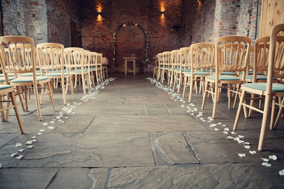 rustic barn wedding ceremony