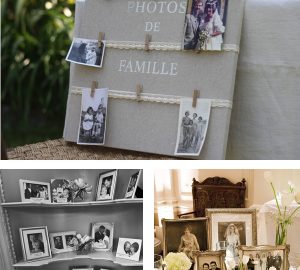 ideas family photos displayed at weddings