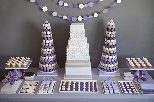 purple candy buffet