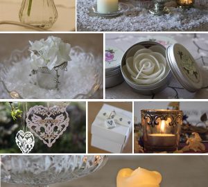 white and silver wedding decorations