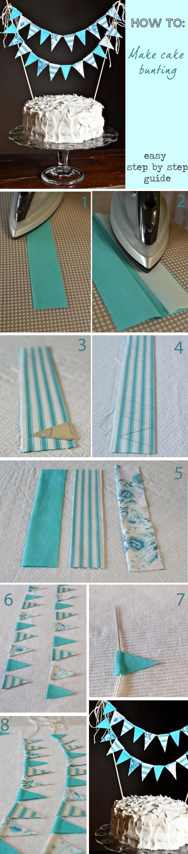 how to make cake bunting