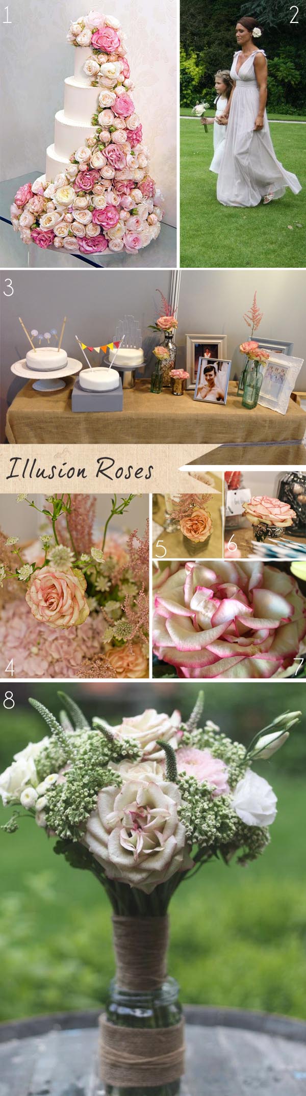 illusion roses wedding flowers