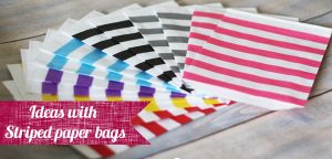 striped paper bags