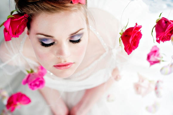 hanging wedding decorations pink roses