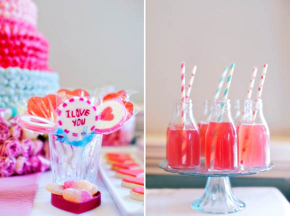 mini milk bottles with straws