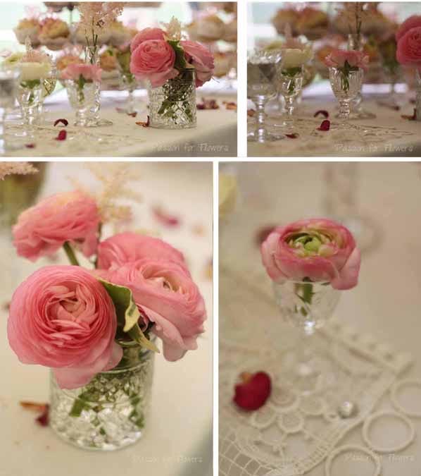 pink ranunculus wedding flowers
