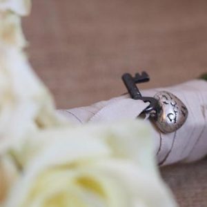 key wedding bouquet wraps