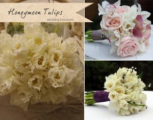 wedding bouquets cream honeymoon tulips