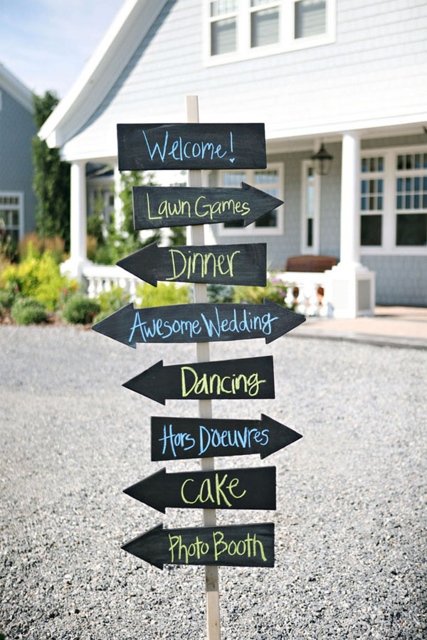 wedding directional signs chalkboard blackboard arrow signs