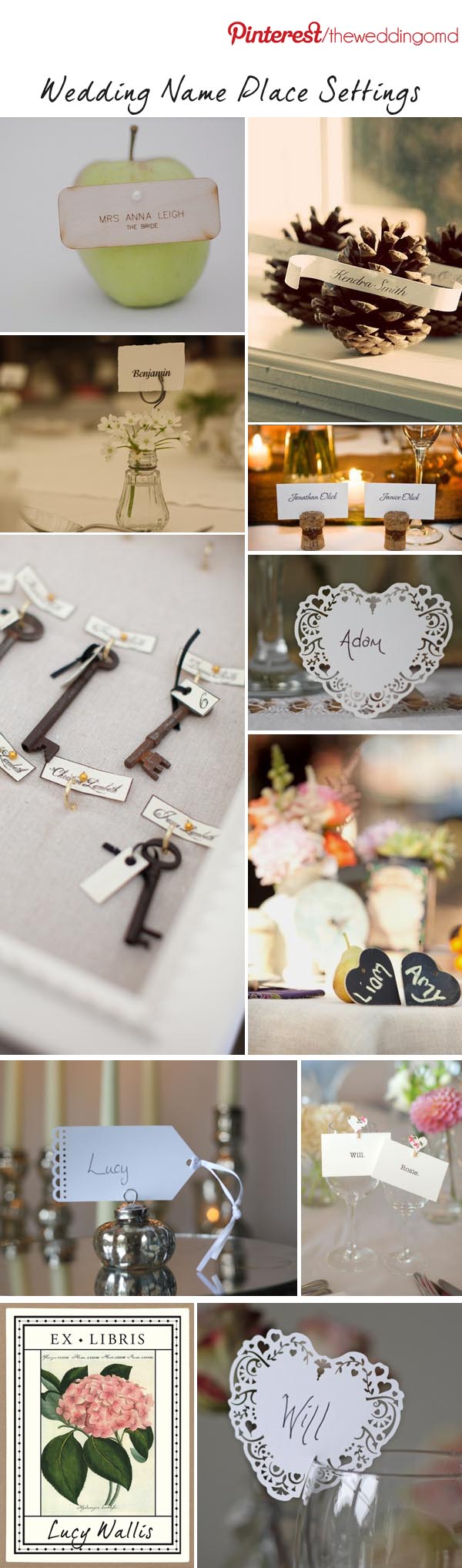 wedding name place settings