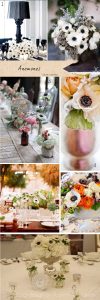 anemone wedding table centres wedding flowers