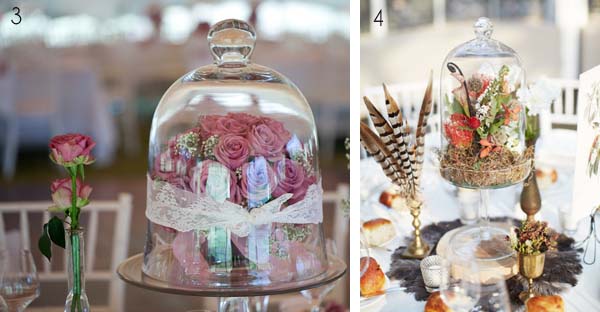 bell jar wedding cente pices