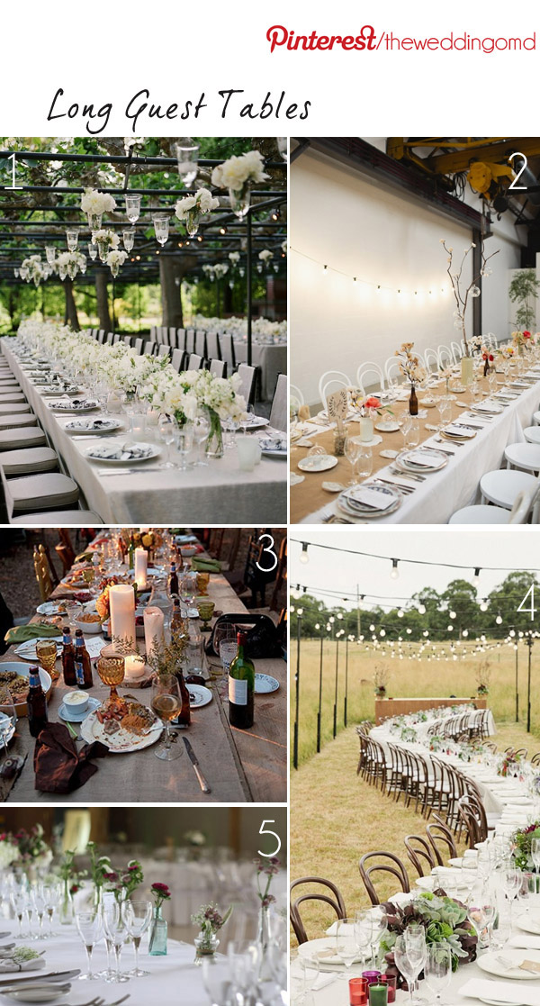 Long Tables At Wedding - Inspiration Boards + Links to Shop Decor