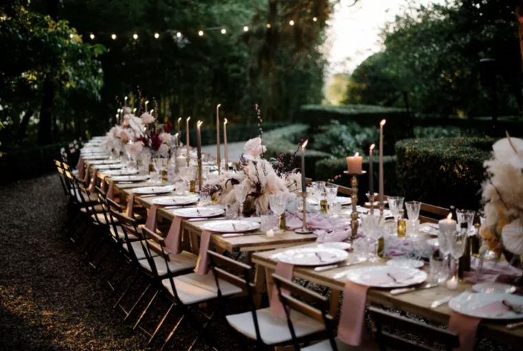 long wedding guest tables