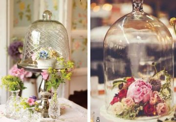 wedding table centre bell jar glass cloche