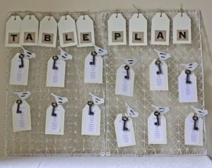 Table Plan with bird pegs