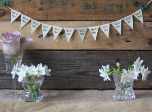 mini paper bunting mr and mrs