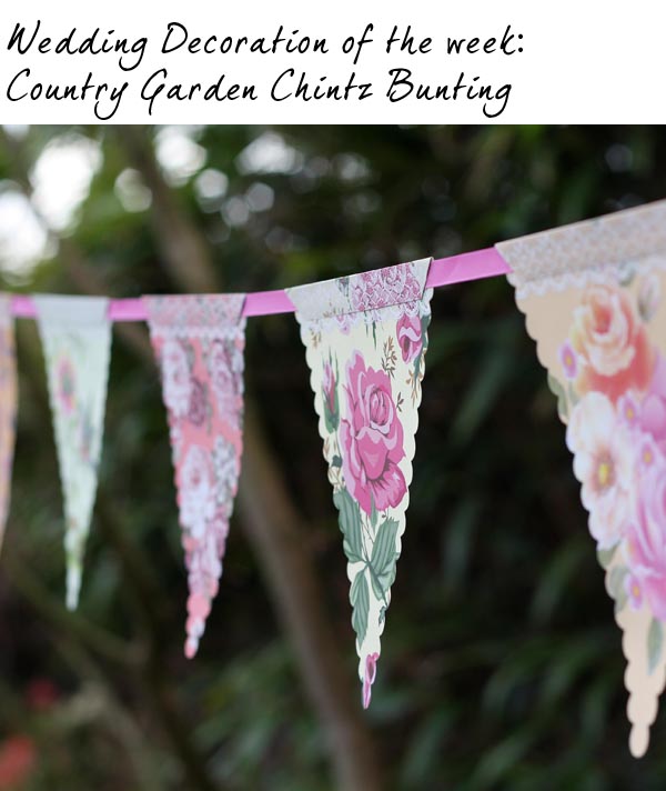 Country Garden Floral Paper Bunting Wedding Decoration Of The Week