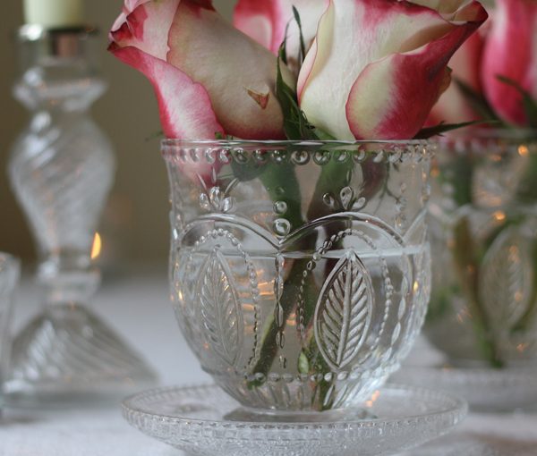 pressed glass vases