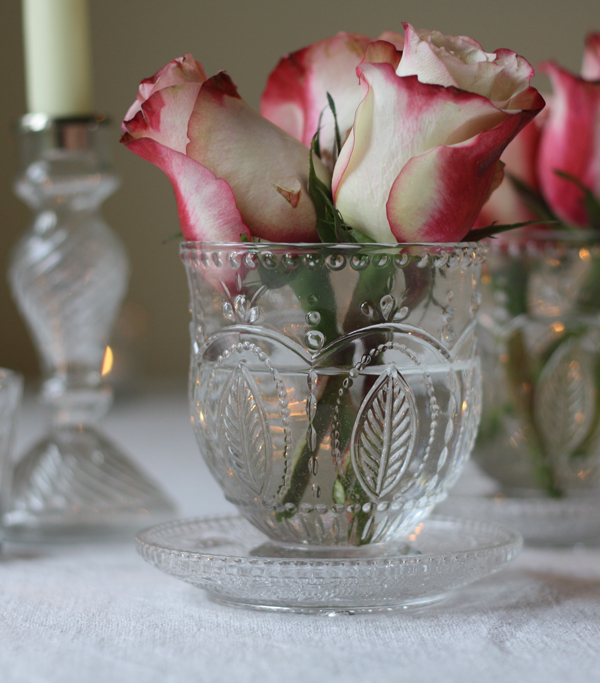 pressed glass vases