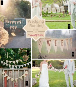 wedding bunting signs just married love thank you