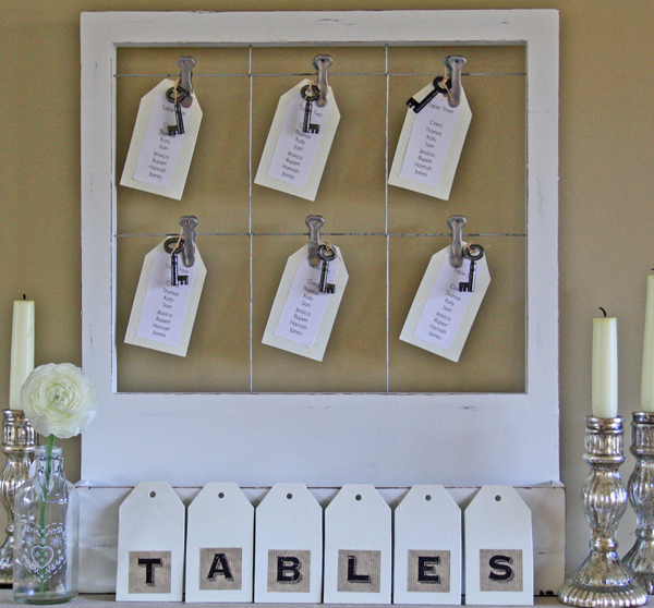 wooden table plan with clips