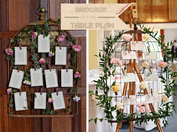 birdcage wedding table plan