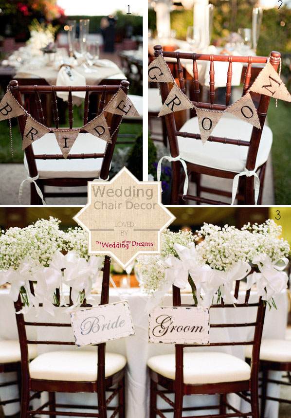 Wedding chairs for discount bride and groom