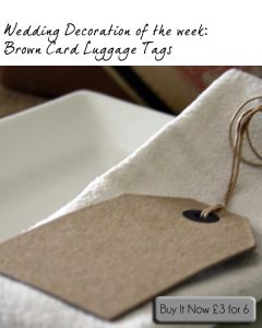 brown card luggage tags wedding