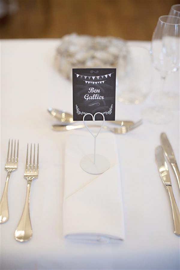 winter wedding place card holders